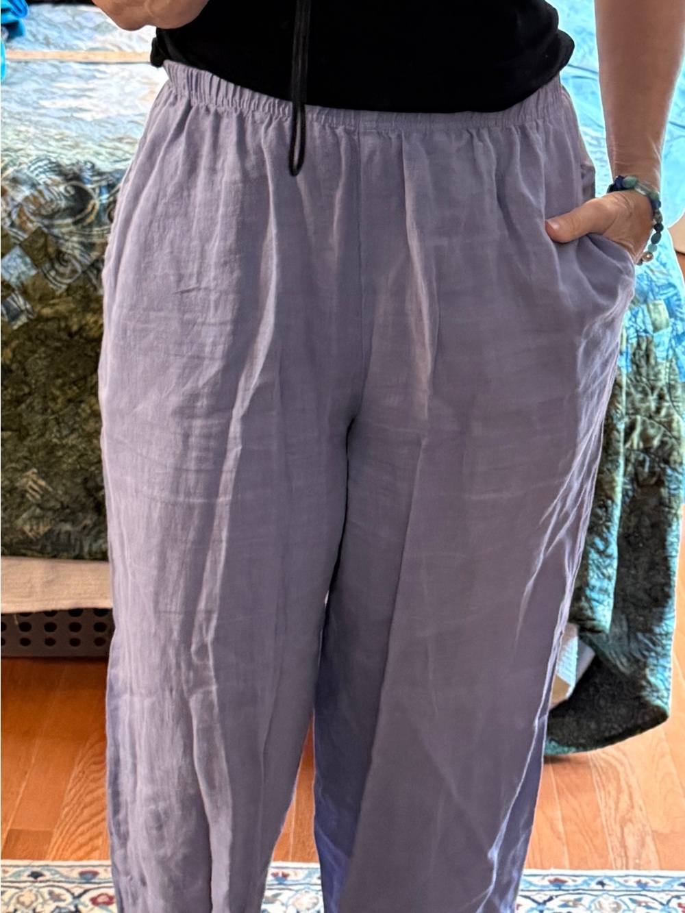 Classic Relaxed Lavender women’s Linen Pants